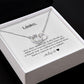 Personalizovaný stříbrný náhrdelník se zirkony ve tvaru spojených kroužků se vzkazem pro přítelkyni - dárek